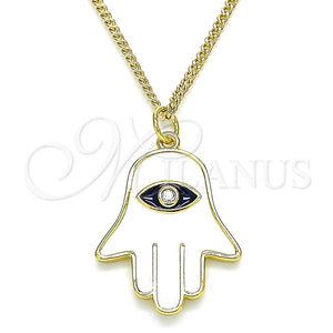 Gold Filled Necklace — Pendant Necklace Hand of God and Judaica Design — main product view — SKU 140982 | Oro Laminado collar — Pendant Necklace Hand of God and Judaica diseño — SKU 140982
