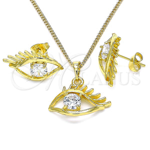 Gold Filled Ring — Earring and Pendant Adult Set Evil Eye Design — main product view — SKU 141055 | Oro Laminado anillo — Earring and Pendant Adult Set Evil Eye diseño — SKU 141055