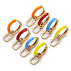 Oro Laminado Huggie Hoop, Gold Filled Style Lock Design, Red Enamel Finish, Golden Finish, 02.213.0216.12