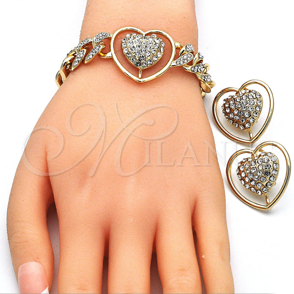 Gold Filled Ring — Necklace Bracelet and Earring Heart and Miami Cuban — alternate product view — SKU 141102 | Oro Laminado anillo — Necklace Bracelet and Earring corazón and Miami Cuban — SKU 141102