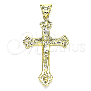 Gold Filled Pendant — Religious Pendant Crucifix Design Polished 05. — main product view — SKU 141109 | Oro Laminado dije — Religious Pendant Crucifix diseño pulido 05. — SKU 141109