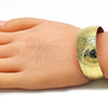 Oro Laminado Individual Bangle, Gold Filled Style Polished, Golden Finish, 07.101.0021.3 (18 MM Thickness, One size fits all)