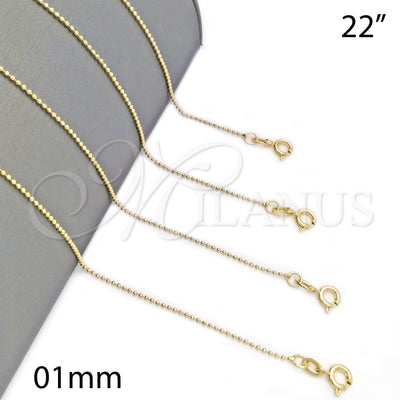 Gold Filled Gold-Filled Ball Necklace 04.58.0007.22 for wholesale, main product view