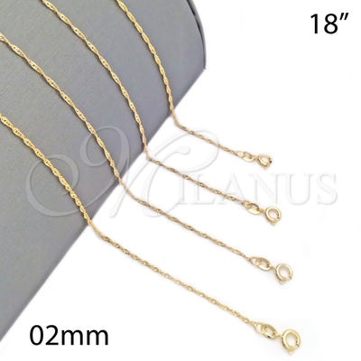 Gold Filled Gold-Filled Singapore Necklace 04.58.0008.18 for wholesale, main product view