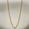 Oro Laminado Basic Necklace, Gold Filled Style Singapore Design, Polished, Golden Finish, 04.58.0008.16 (0.40 Gauge, 02 MM Thickness, 16 Inches Length)