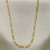 Oro Laminado Basic Necklace, Gold Filled Style Figaro Design, Polished, Golden Finish, 04.318.0001.16 (04 MM Thickness, 16 Inches Length)