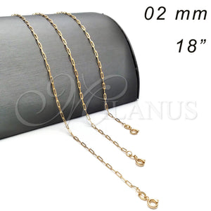 Gold Filled Necklace — Basic Necklace Paperclip Design Polished 04.09. 03 MM — main product view — SKU 141139 | Oro Laminado collar — básico Necklace Paperclip diseño pulido 04.09. 03 MM — SKU 141139