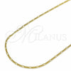 Oro Laminado Basic Necklace, Gold Filled Style Figaro Design, Polished, Golden Finish, 04.09.0172.22 (02 MM Thickness, 22 Inches Length)