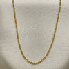 Oro Laminado Basic Necklace, Gold Filled Style Figaro Design, Polished, Golden Finish, 04.09.0172.22 (02 MM Thickness, 22 Inches Length)