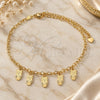 Oro Laminado Charm Anklet , Gold Filled Style Owl Design, Polished, Golden Finish, 03.63.2204.10 (03 MM Thickness, 10 Inches Length)