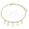 Oro Laminado Charm Anklet , Gold Filled Style Owl Design, Polished, Golden Finish, 03.63.2204.10 (03 MM Thickness, 10 Inches Length)