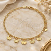 Oro Laminado Charm Anklet , Gold Filled Style Butterfly Design, Polished, Golden Finish, 03.63.2210.10 (04 MM Thickness, 10 Inches Length)