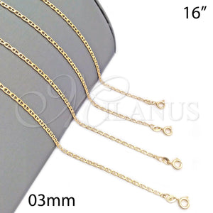 Gold Filled Necklace — Basic Necklace Mariner Design Polished 04.58. 0.60 Gauge — main product view — SKU 141177 | Oro Laminado collar — básico Necklace Mariner diseño pulido 04.58. 0.60 Gauge — SKU 141177
