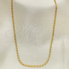 Oro Laminado Basic Necklace, Gold Filled Style Polished, Golden Finish, 04.58.0012.20 (0.60 Gauge, 03 MM Thickness, 20 Inches Length)