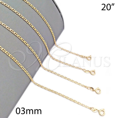 Collar de Oro Laminado 04.58.0012.20 por Mayoreo, vista principal del producto