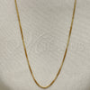 Oro Laminado Basic Necklace, Gold Filled Style Box Design, Polished, Golden Finish, 04.58.0013.18 (0.35 Gauge, 01 MM Thickness, 18 Inches Length)