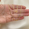 Oro Laminado Basic Necklace, Gold Filled Style Polished, Tricolor, 04.58.0016.22 (0.80 Gauge, 03 MM Thickness, 22 Inches Length)