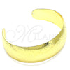 Oro Laminado Individual Bangle, Gold Filled Style Flower Design, Polished, Golden Finish, 07.101.0023 (25 MM Thickness, One size fits all)