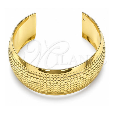 Oro Laminado Individual Bangle, Gold Filled Style Polished, Golden Finish, 07.101.0027 (25 MM Thickness, One size fits all)