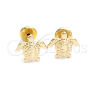 Gold Filled Ring — Stud Earring Turtle Design Turquoise Polished 02.58. — main product view — SKU 141213 | Oro Laminado anillo — Stud Earring Turtle diseño Turquoise pulido 02.58. — SKU 141213