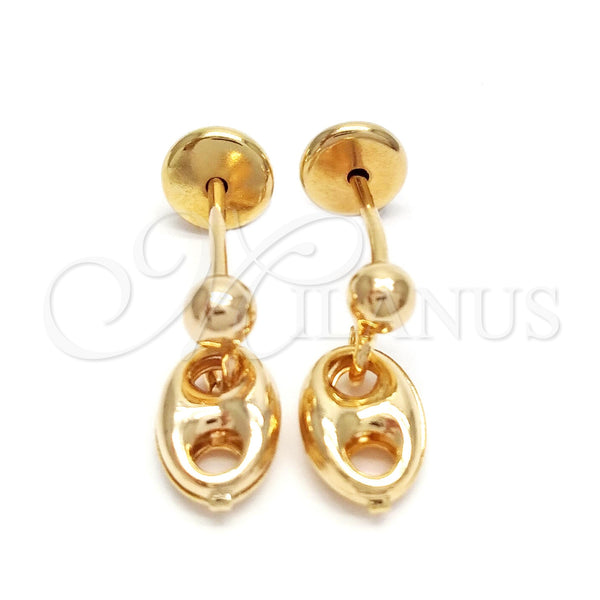 Gold Filled Ring — Stud Earring Puff Mariner Design Turquoise Polished 02.58. — main product view — SKU 141216 | Oro Laminado anillo — Stud Earring Puff Mariner diseño Turquoise pulido 02.58. — SKU 141216