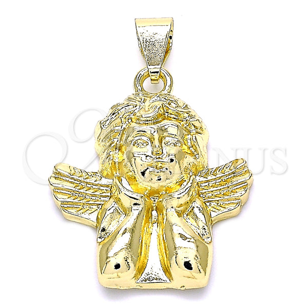 Gold Filled Pendant — Religious Pendant Angel Design Polished 05. — main product view — SKU 141263 | Oro Laminado dije — Religious Pendant Angel diseño pulido 05. — SKU 141263