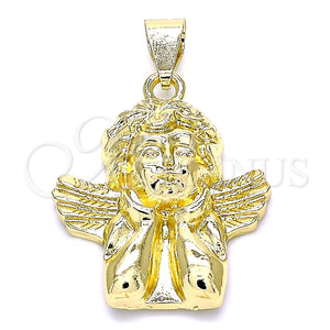 Gold Filled Pendant — Religious Pendant Angel Design Polished 05. — main product view — SKU 141263 | Oro Laminado dije — Religious Pendant Angel diseño pulido 05. — SKU 141263