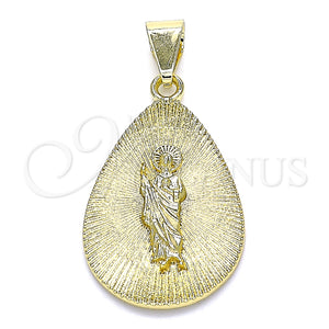 Gold Filled Pendant — Religious Pendant San Judas Design Polished 05. — main product view — SKU 141264 | Oro Laminado dije — Religious Pendant San Judas diseño pulido 05. — SKU 141264