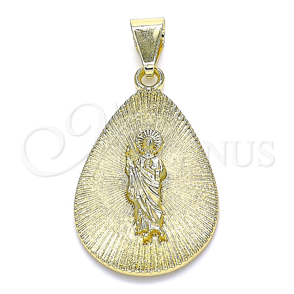 Gold Filled Pendant — Religious Pendant San Judas Design Polished 05. — main product view — SKU 141264 | Oro Laminado dije — Religious Pendant San Judas diseño pulido 05. — SKU 141264