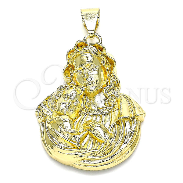 Gold Filled Pendant — Religious Pendant Caridad del Cobre Design Polished 05. — main product view — SKU 141268 | Oro Laminado dije — Religious Pendant Caridad del Cobre diseño pulido 05. — SKU 141268