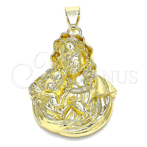 Gold Filled Pendant — Religious Pendant Caridad del Cobre Design Polished 05. — main product view — SKU 141268 | Oro Laminado dije — Religious Pendant Caridad del Cobre diseño pulido 05. — SKU 141268
