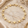Oro Laminado Fancy Anklet, Gold Filled Style Polished, Golden Finish, 03.213.0123.10 (08 MM Thickness, 10 Inches Length)