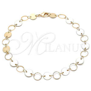 Gold Filled Anklet — Fancy Anklet Polished 03. 08 MM Thickness 10 — main product view — SKU 141281 | Oro Laminado tobillera — elegante Anklet pulido 03. 08 MM Thickness 10 — SKU 141281