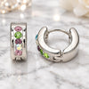 Stainless Steel Huggie Hoop, with Multicolor Crystal, Polished, Steel Finish, 02.230.0043.2.10