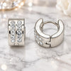 Stainless Steel Huggie Hoop, with White Crystal, Polished, Steel Finish, 02.230.0050.1.10