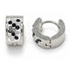 Stainless Steel Huggie Hoop, with Black and White Crystal, Polished, Steel Finish, 02.230.0051.2.10