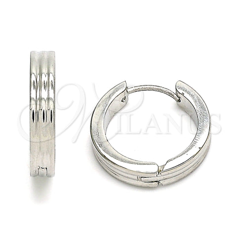 Stainless Steel Huggie Hoop, Polished, Steel Finish, 02.230.0052.20