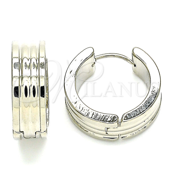 Stainless Steel Hoop Earrings — Huggie Hoop Polished 02. — main product view — SKU 141318 | Acero Inoxidable aretes de aro — Huggie Hoop pulido 02. — SKU 141318