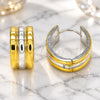 Stainless Steel Huggie Hoop, Polished, Two Tone, 02.230.0056.15