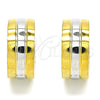 Stainless Steel Huggie Hoop, Polished, Two Tone, 02.230.0057.20