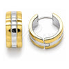 Stainless Steel Huggie Hoop, Polished, Two Tone, 02.230.0057.20