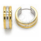 Stainless Steel Huggie Hoop, Polished, Two Tone, 02.230.0031.1.20