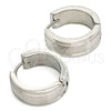 Stainless Steel Huggie Hoop, Matte Finish, Steel Finish, 02.230.0059.20
