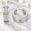 Stainless Steel Huggie Hoop, Matte Finish, Steel Finish, 02.230.0059.20