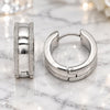 Stainless Steel Huggie Hoop, Matte Finish, Steel Finish, 02.230.0060.20