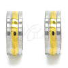 Stainless Steel Huggie Hoop, Polished, Two Tone, 02.230.0061.20