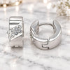 Stainless Steel Huggie Hoop, with White Crystal, Polished, Steel Finish, 02.230.0045.2.12