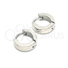 Stainless Steel Huggie Hoop, Polished, Steel Finish, 02.255.0004.10