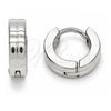 Stainless Steel Huggie Hoop, Polished, Steel Finish, 02.255.0004.10