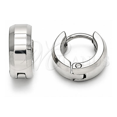 Stainless Steel Huggie Hoop, Polished, Steel Finish, 02.255.0005.10